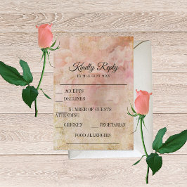 Convites Placas RSVP de Vintagem Floral Bluled