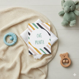 Convites Placas Stripy Baby Milestone