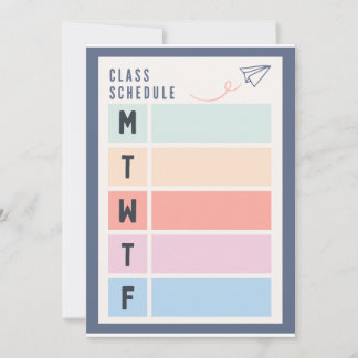 Convites Planejador diário de programação de segunda a sext