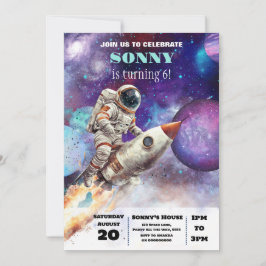 Convites Planetas da Galáxia do Astronauta do OuterSpace