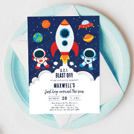 Convites Planetas do Espaço Exterior Aniversário de Menino