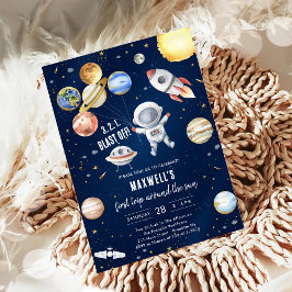 Convites Planetas do Espaço Exterior Aniversário de Menino
