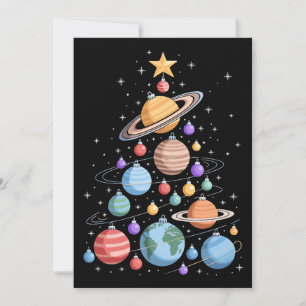 Convites Planetas do Sistema Solar Árvore de Natal Espaço F
