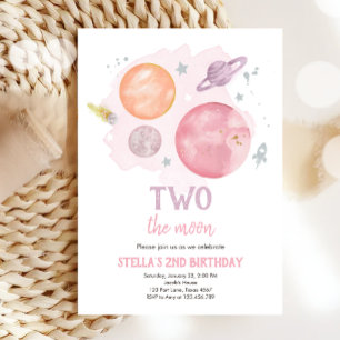 Convites Planetas Espaciais Exteriores Dois O Aniversário D