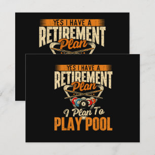 Convites Plano de aposentadoria jogar pool - Esportes de jo