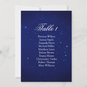 Convites Plano de assentos de casamento azul. Plano de mesa