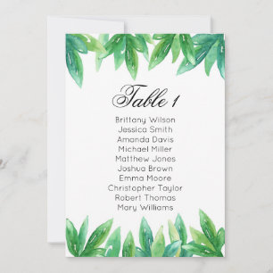 Convites Plano de assentos de casamento na floresta. Plano 