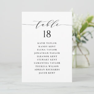 Convites Plano de Assentos de Mesa de Casamento com Letra M