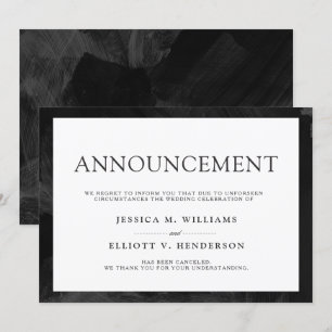 Convites Plano Formal de Mensagem de Cancelamento de Casame