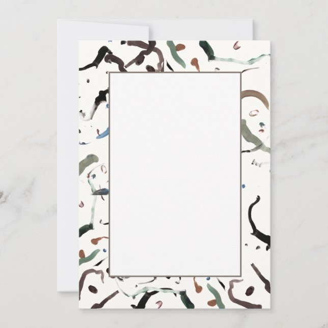 Convites Planos Abstratos Modernos e Elegantes (Frente)