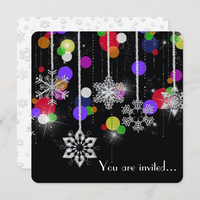 Convites Planos de festas de inverno (Frente/Verso)