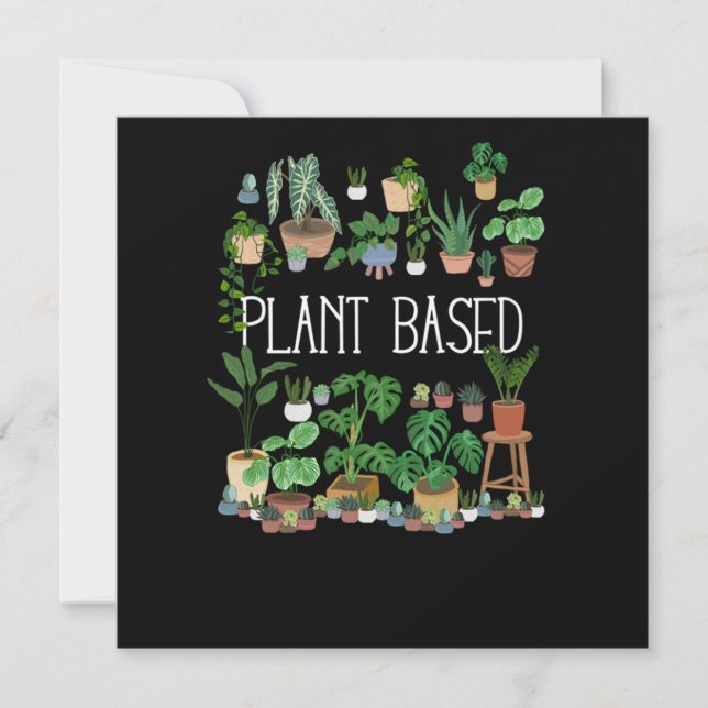 Convites Planta De Jardim Vegetal Baseada (Frente)