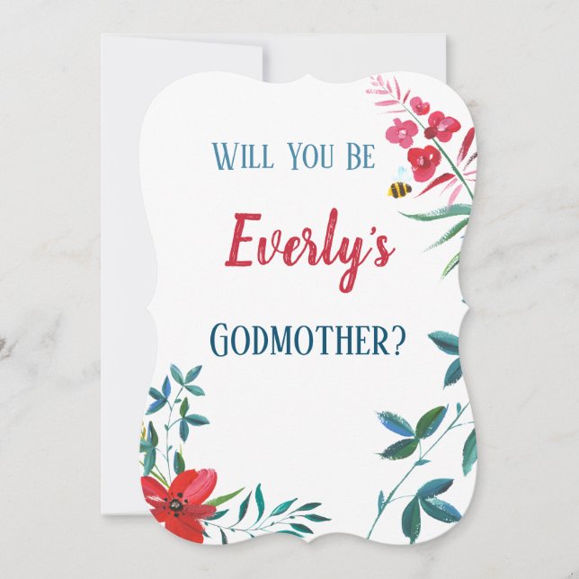 Convites Plantas Azuis e Vermelhas (Frente)