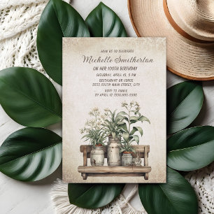 Convites Plantas Rústicas de Fazenda Antiga Aniversário de