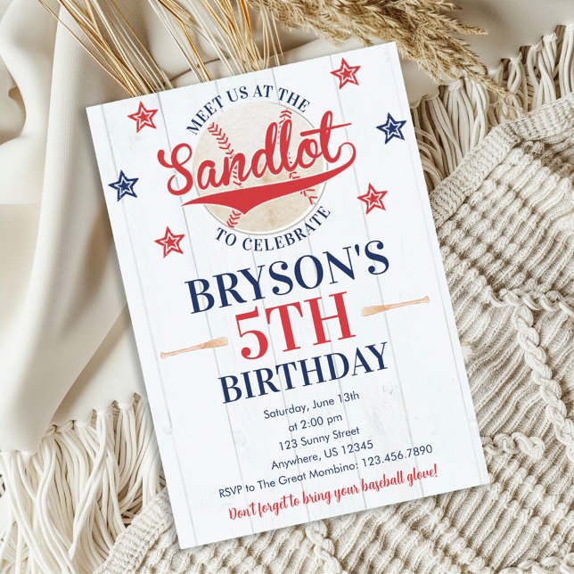 Convites Play Ball Baseball Birthday Invitation | Boy Party (Criador carregado)