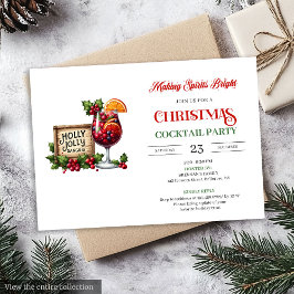 Convites Playful Christmas Cocktails Printable Party Invite