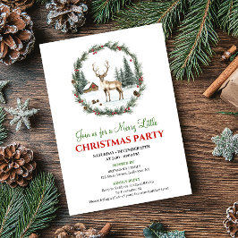 Convites Playful Cozy Christmas Scene Party Invitation Card