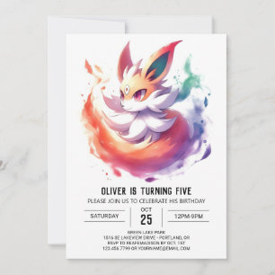 Convites Playful Fox Birthday
