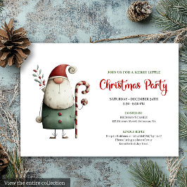 Convites Playful Funny Santa Watercolor Holiday Celebration