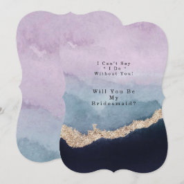 Convites Plum Dusty Blue Agate Você Será Minha Porta-Pontas