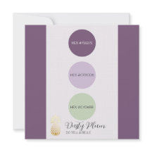 Plum Dusty Muted Color Palette Card