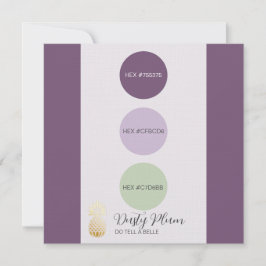 Convites Plum Dusty Muted Color Palette Card