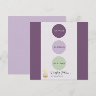 Convites Plum Dusty Muted Color Palette Card
