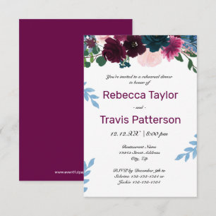 Convites Plum Floral Blooms Plum - Janto de ensaio 3x5
