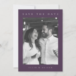 Convites Plum Purple Boho Foto Salvar Data I