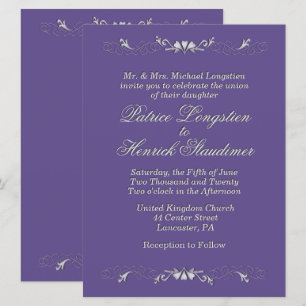 Convites Plum Wedding