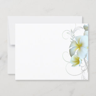 Convites Plumeria Branca Plumeria Flourish Paper