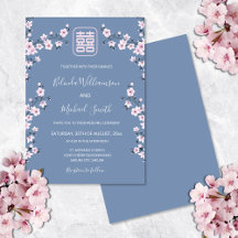 Pó Rosa Flor Azul | Casamento Chinês