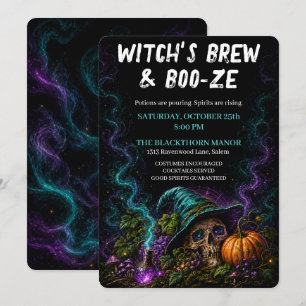 Convites Poção de Bruxa & Coquetel Gótico de Halloween