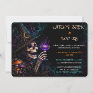 Convites Poção de Bruxa & Coquetel Gótico de Halloween
