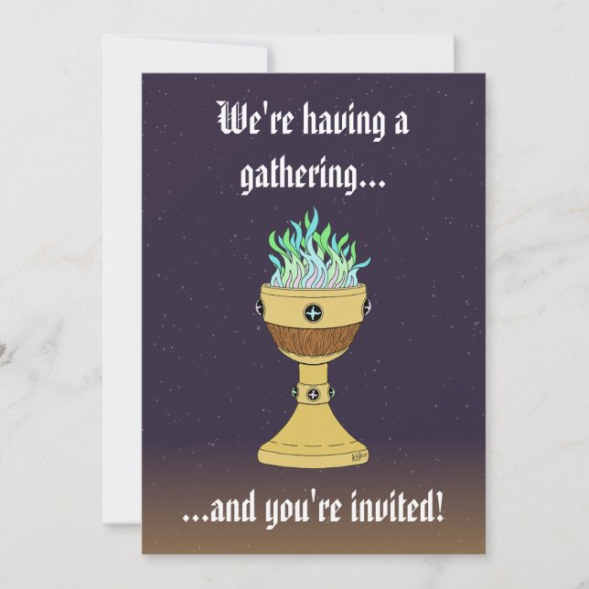 Convites Poção mágica em Mazer e Chalice Combo (Frente)