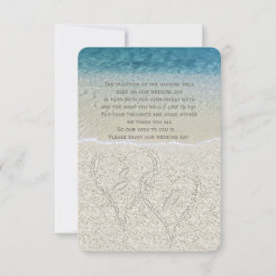 Convites Poço de Desejos de Casamento na Praia Glitter Sand