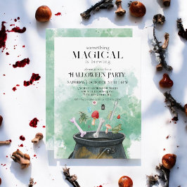 Convites Poções e Espelhos Bruxas Cauldron Festa de Hallowe