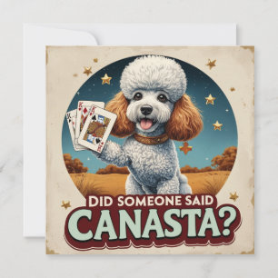 Convites Poddle ama o jogo do canasta