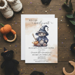 Convites Podemos Ampliar O Ursinho De Halloween Do Chá de f