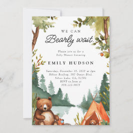 Convites Podemos Esperar Acampar Chá de fraldas Russo