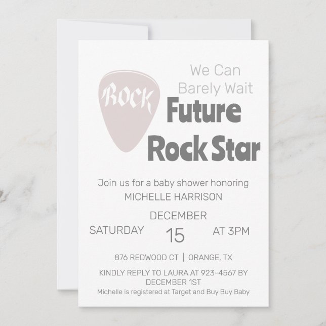 Convites Podemos Esperar Chá de fraldas Neutro De Gênero In (Frente)