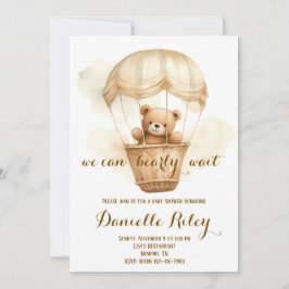Convites Podemos Esperar Chá de fraldas Teddy Bear