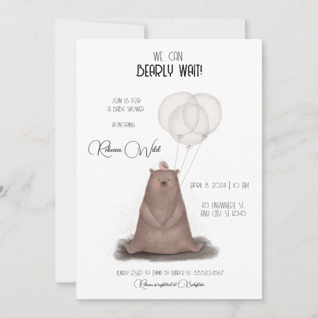 Convites Podemos esperar - estilo moderno mínimo (Frente)