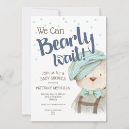 Convites Podemos Esperar, Garoto, Chá de fraldas De Urso.