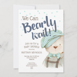 Convites Podemos Esperar, Garoto, Chá de fraldas De Urso.