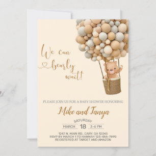 Convites Podemos esperar o balão de ar quente e fazer um co