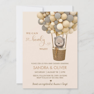 Convites Podemos esperar o balão de ar quente e fazer um co