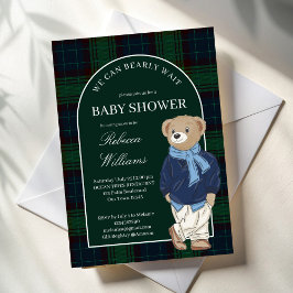 Convites Podemos esperar o chá de fraldas clássico da xadre