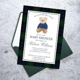 Convites Podemos esperar o chá de fraldas clássico da xadre