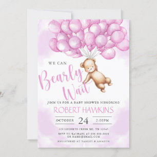 Convites Podemos Esperar O Chá de fraldas Do Urso De Teddy